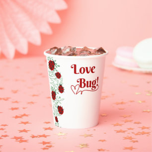 Love Bug Minimalist Baby Shower Paper Cups