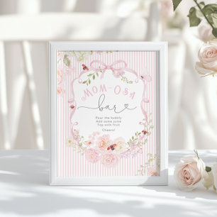 Love Bug Momosa Bar Bubbly Bar Baby Shower Poster