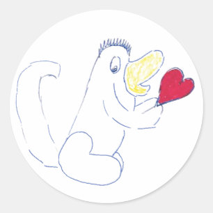 Love Bug Round Stickers