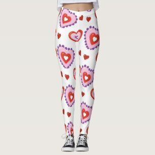 Love Bug Scalloped Heart Leggings
