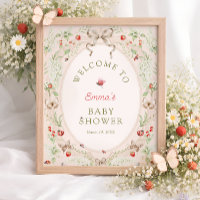 Love Bug Wildflower Boho Baby Shower Welcome