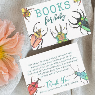 Love Bugs Baby Shower Books for Baby Request Enclosure Card