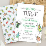 Love Bugs Birthday Kids Invitation<br><div class="desc">Pretty watercolor beetles decorated in hearts make this "lovebug" invitation sweet and unique for your little lovebug's birthday celebration!</div>