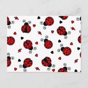 Love Bugs Red Ladybugs Postcard