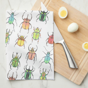 Love Bugs Valentine's Day Tea Towel