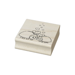 Love Bugs with Hearts Rubber Stamp