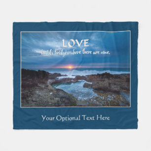 Love Builds Bridges custom text fleece blanket