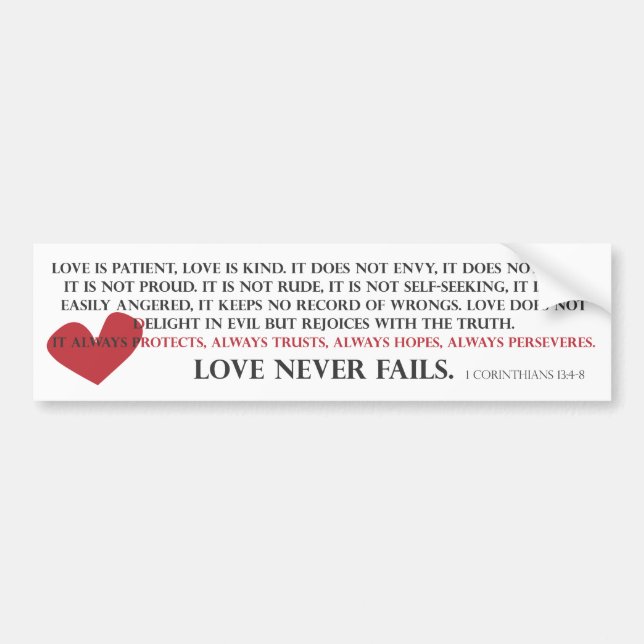 Love Bumper Sticker (Front)