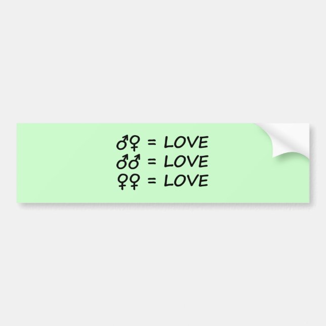 love bumper sticker (Front)