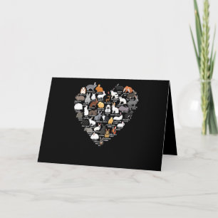 Love Bunnies Funny Rabbit Heart Card