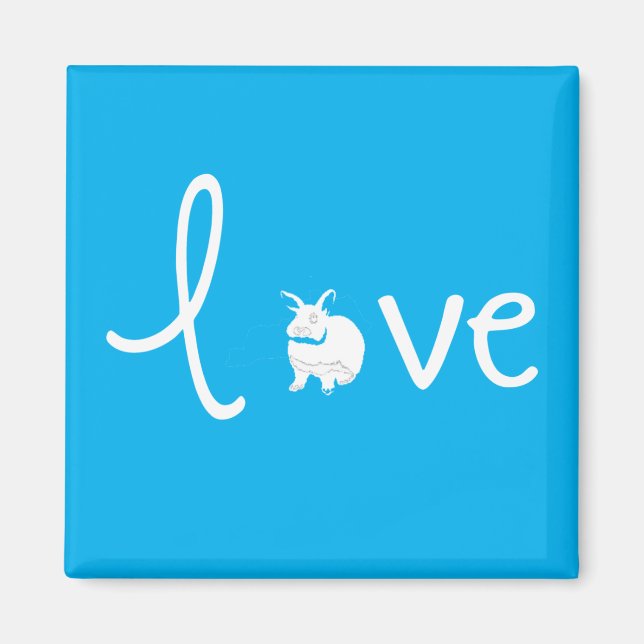 Love bunny magnet (Front)
