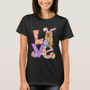 LOVE Bunny Norwich Terrier Dog Easter Eggs Easter T-Shirt