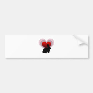 Love bunny rabbit - customisable bumper sticker