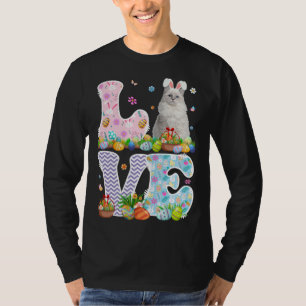Love Bunny Ragdoll Cat & Easter Egg Basket Easter T-Shirt