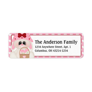 Love Bunny Valentine Return Address Labels d3