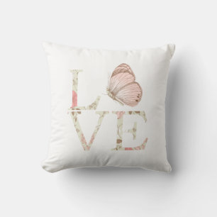 Love Butterfly Floral Cushion