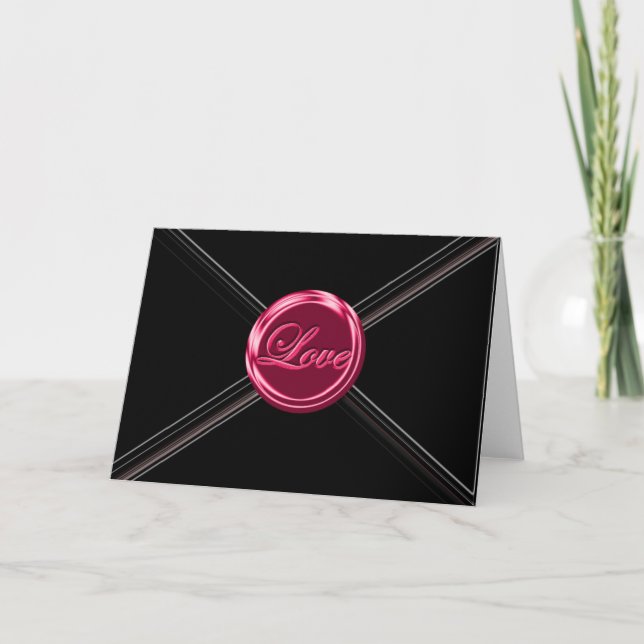 Love Button Blank Inside Valentine's Day Love Holiday Card (Front)