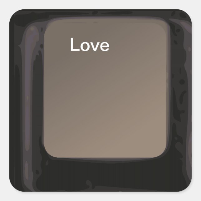Love Button / Computer Key stickers (Front)
