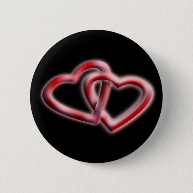 Love Button Two Hearts Intertwined Forever (Front)