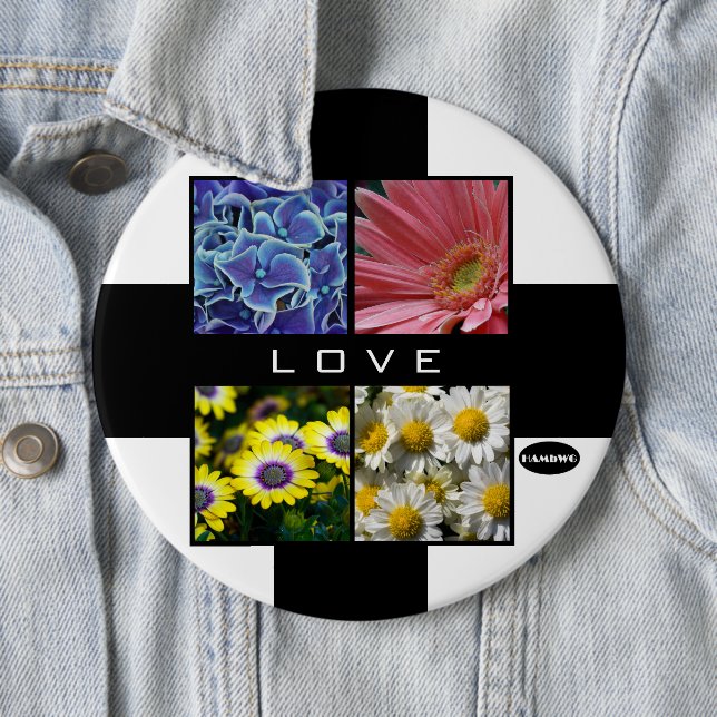 LOVE Button with Room for 4 Photos HAMbyWG (In Situ)