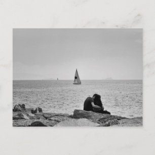 Love by sea postcard