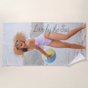 Love by the Sea Beach Towel