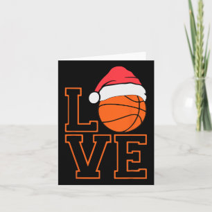Love Bysketbyll Team Fan Hat Christmas Bysketbyll  Card