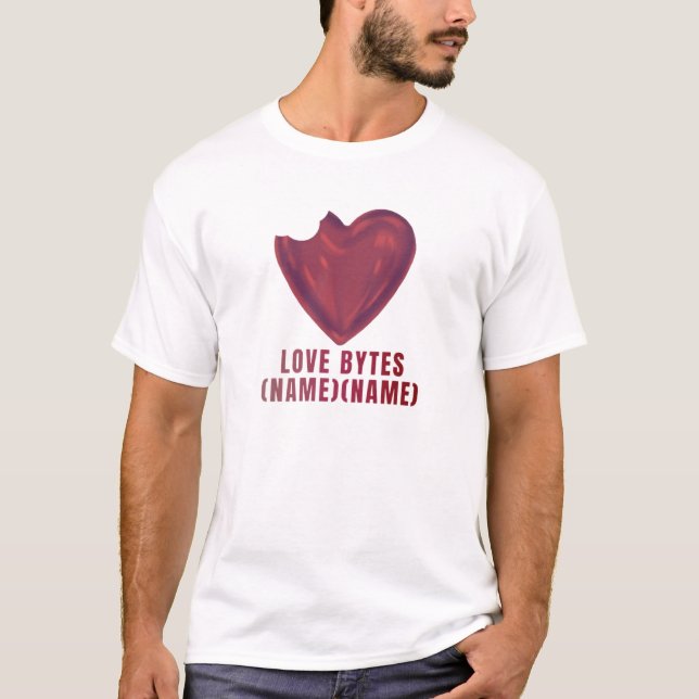 Love Bytes Personalised Tee (Front)
