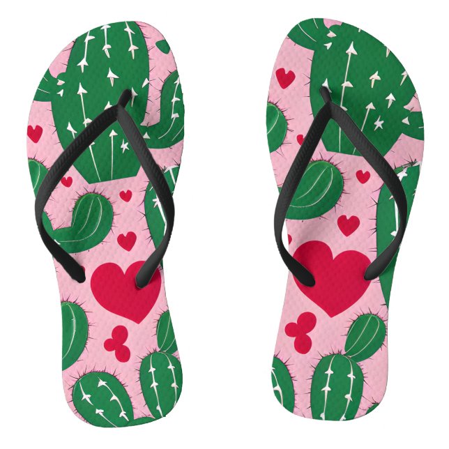 Love Cactus Pattern Jandals (Footbed)
