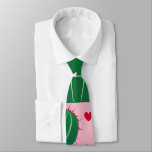 Love Cactus Pattern Tie