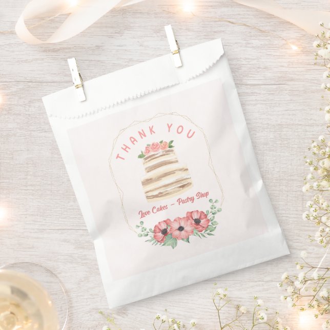 Love Cakes Floral Favour Bags (Clipped)
