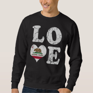 Love California Republic State Flag Home Family Sweatshirt