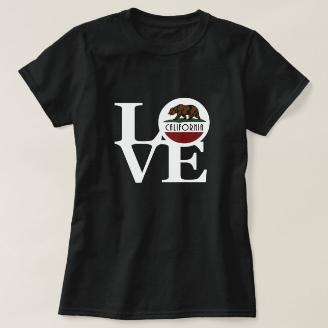 LOVE California (white text) T-Shirt (Design Front)