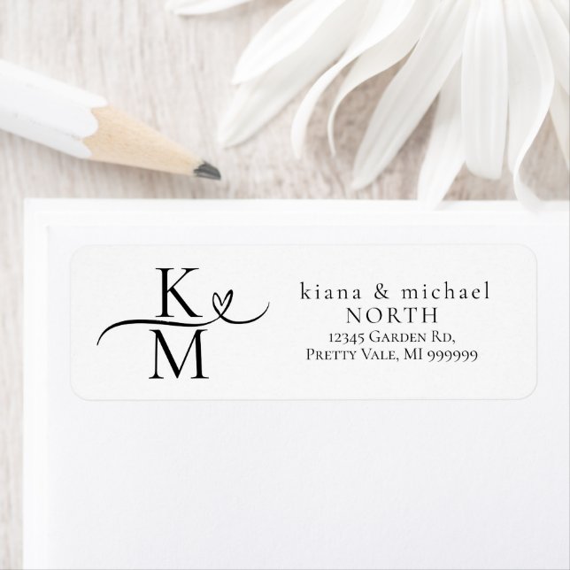 Love Calligraphy Initials Swash Black ID940 (Insitu)