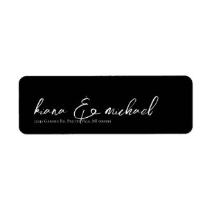 Love Calligraphy Names & Address White ID940