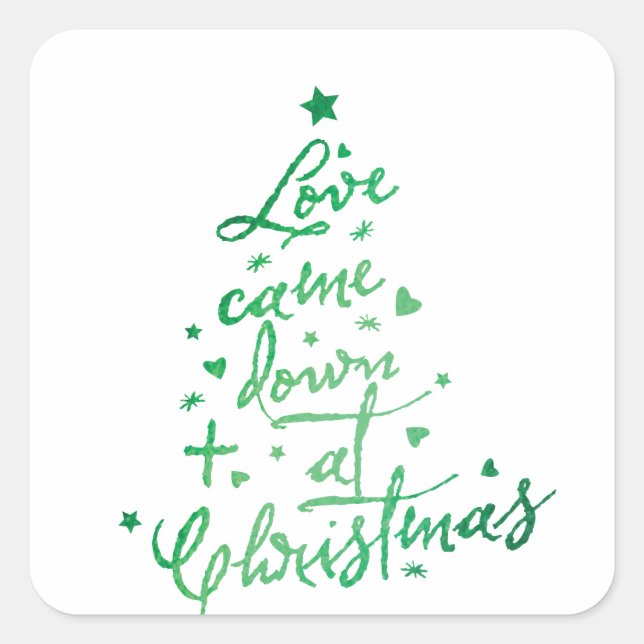 Love Came Down Christmas Tree Envelope Seal (Front)