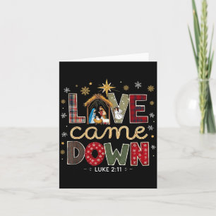 Love Came Down Luke 2_11 Patchwork Christmas Art Card