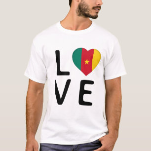 Love - Cameroon Flag T-Shirt