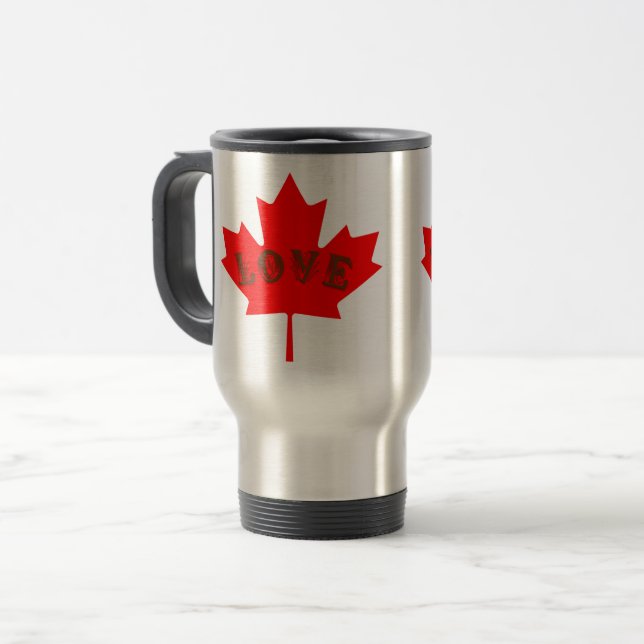 love Canada Day flag coffee tea cup mug (Front Left)