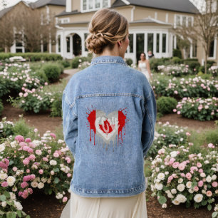 Love Canada Flag Denim Jacket