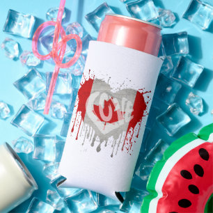 Love Canada Flag Seltzer Can Cooler