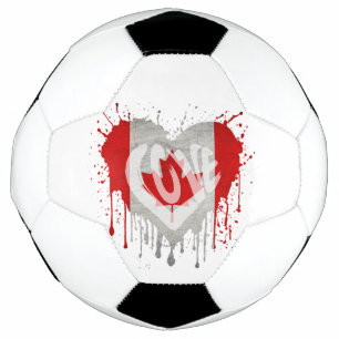 Love Canada Flag Soccer Ball