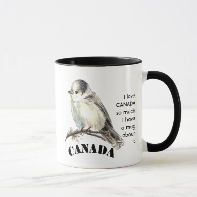 Love CANADA GREY JAY so much I Fun Quote Mug (Right)