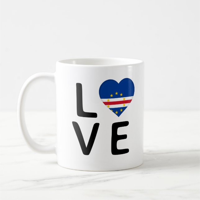 Love - Cape Verde Flag Coffee Mug (Left)