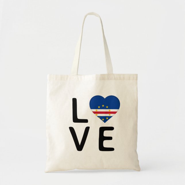 Love - Cape Verde Flag Tote Bag (Front)