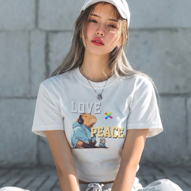 LOVE × CAPYBARA - Custom T-Shirt (Creator Uploaded)