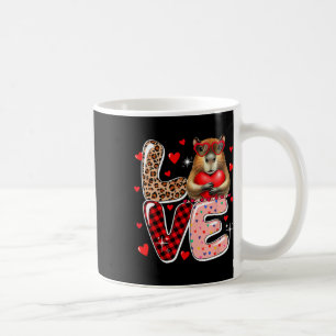 Love Capyra Sungles Hearts Valentine's Day Kids To Coffee Mug
