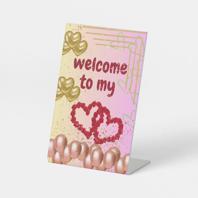Love Card  Pedestal Sign (Front)