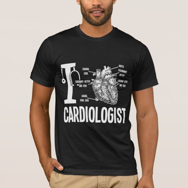 Love Cardiologist Heart Anatomy Medical Cardiology T-Shirt (Front)