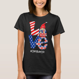 Love Caregiver Life Nurse Stethoscope Patriotic 4t T-Shirt